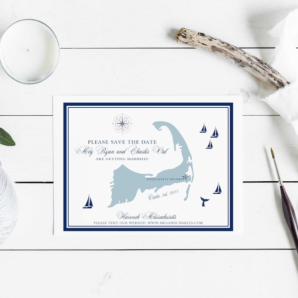 Cape Cod Save the Date, nautical wedding, Island save the date, Coastal wedding, save our date , Cape Wedding, beach ceremony