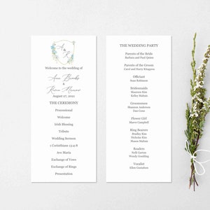 Elegant Crest Wedding Program: Customizable Ceremony Details