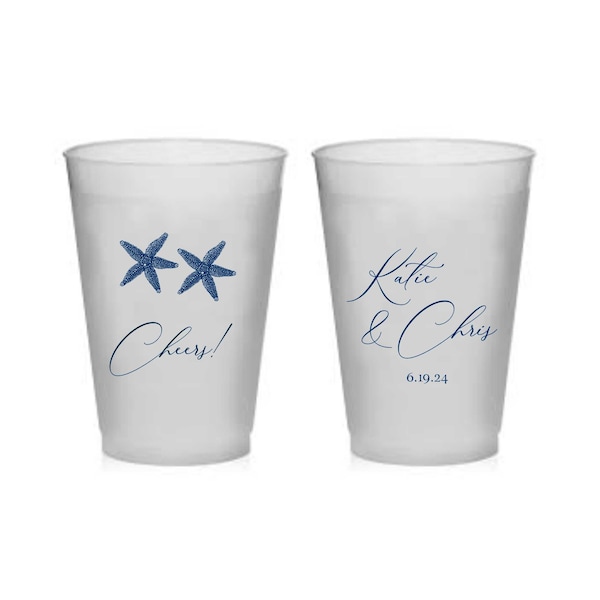 Beach Wedding Cups Etsy