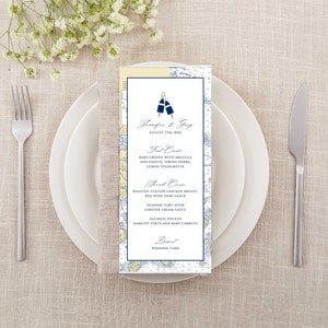 Nautical chart buoy wedding menu, nautical wedding, shower or event table decor, Printed menu, reception dinner menu, destination wedding