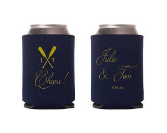 Oars  Can Cooler, Wedding Favors, Can Coolies, Beer Can Huggers, Beer Can Insulators, Can Holder, Beach wedding, Cape Cod