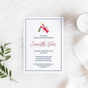 Lobster Champagne invitation, Lobster rehearsal dinner invitation, Lobster invitation, birthday invitation, Clambake invitation, Champagne