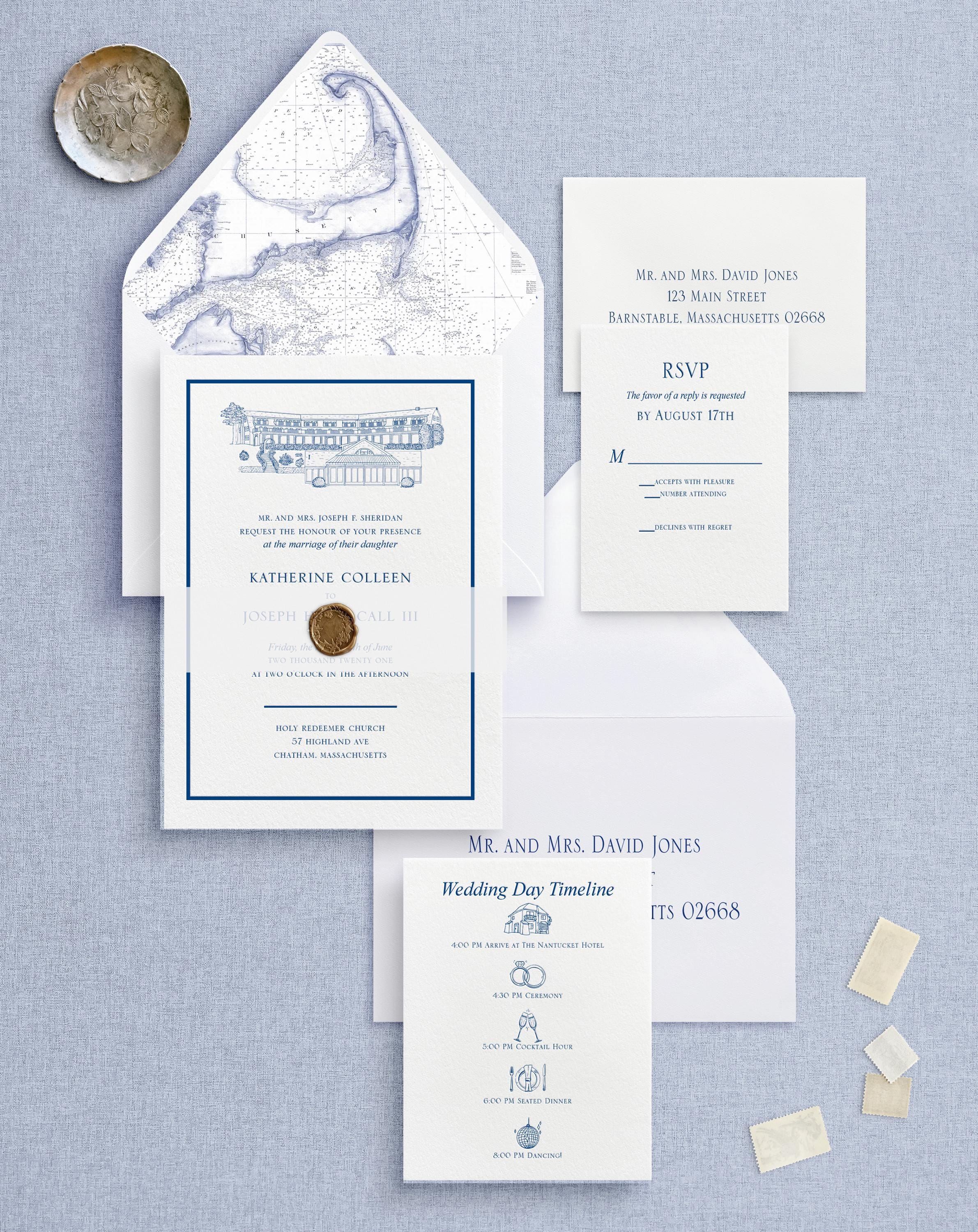Nautical Wedding Invitation: Cape Cod Boathouse Design, Free Samples