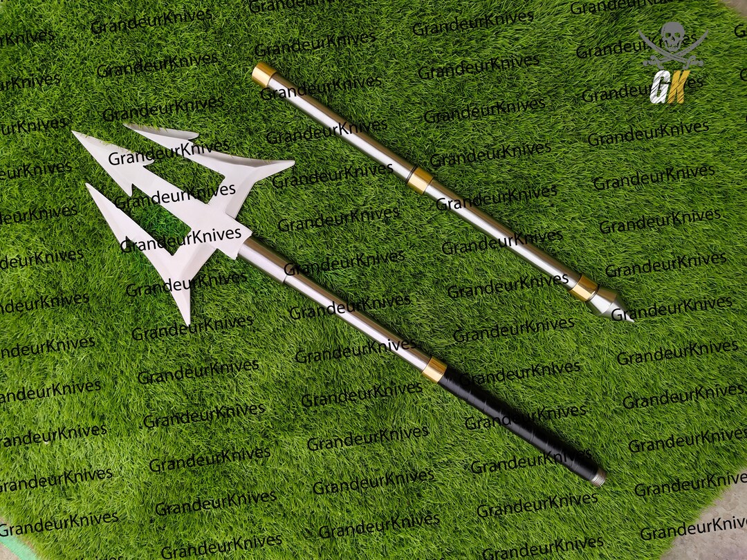 Handcrafted Poseidon Trident | Metal Spear, Sea God Prop - Etsy