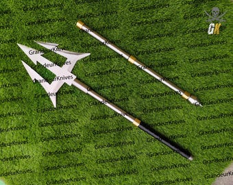 Handcrafted Poseidon Trident | Metal Spear, Sea God Prop