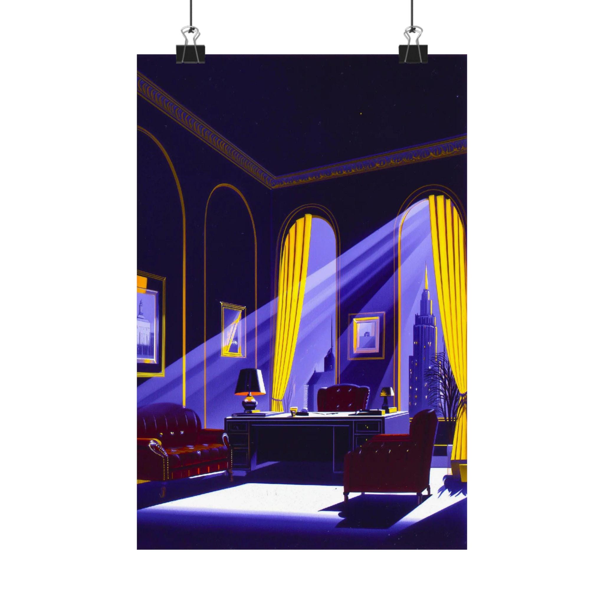 Luxury Executive Office Poster | NYC Penthouse Wall Art | Elegant ...