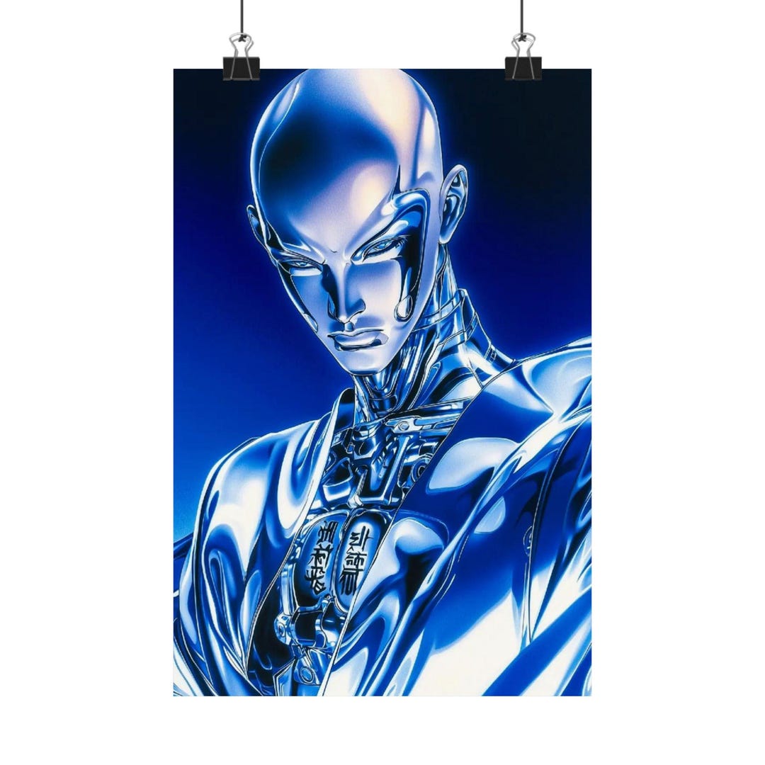 Cyberpunk Android Poster | Futuristic Robot Wall Art | Chrome Sci Fi ...