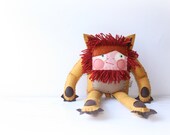 Lion Stuffed Animal, Felt Plush Jungle Animal