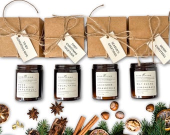 Vela personalizada para regalar en Navidad: Vela perfumada con aceite esencial