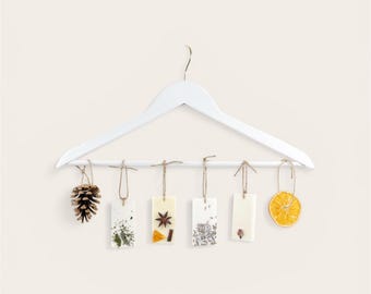 Pastillas de cera con aceites esenciales, ambientador colgante, ambientador para cajones y armarios, cera aromática botánica, regalos personalizados para buzón.