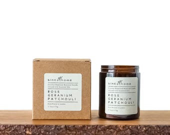 Vela de lujo con aceites esenciales: Vela de cera de coco para aromaterapia, fabricada en Londres, sostenible.