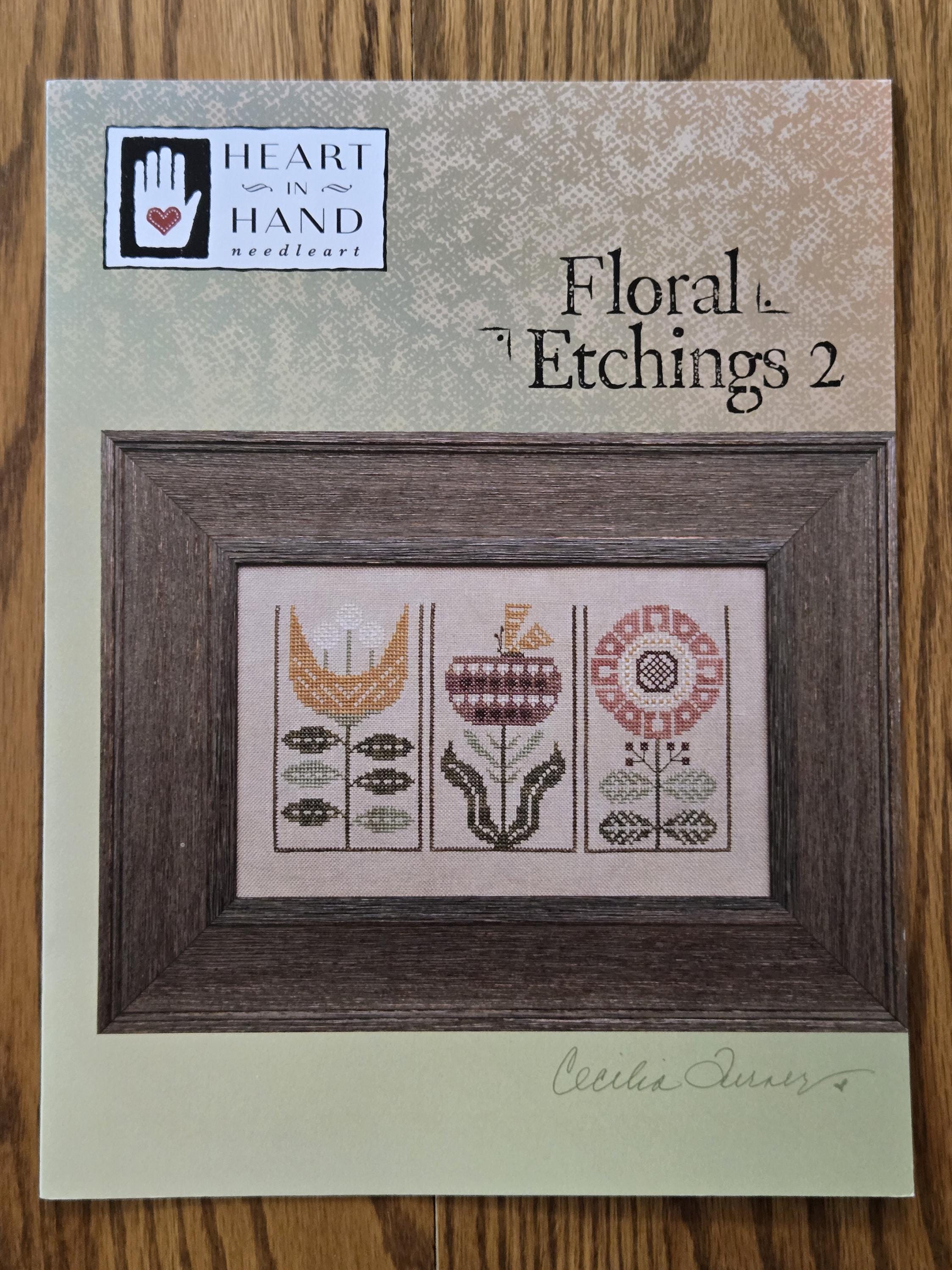 Floral Etchings 2 - Heart in Hand
