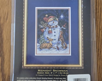 Midnight Snowman Kit (8561) - Dimensions Gold Collection Petites