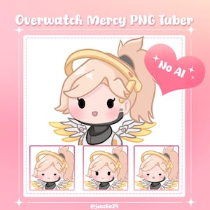 Overwatch: Mercy PNG Datei | Vorgefertigte PNG Datei | Veadotube, Twitch, Youtube, Piercing, OBS, Streamlabs | Gebrauchsfertig | Sofort Download