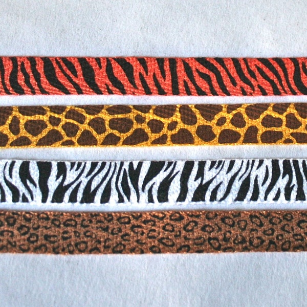 Afrikaanse dieren Print Twill Tape Zebra Giraffe Tiger Leopard voor naaien Scrapbooking Craft Supplies