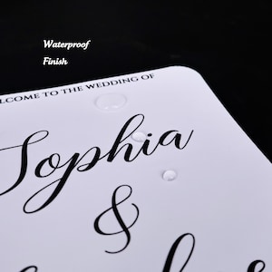 Double-Sided Waterproof Wedding Program Fan, Custom Photo Fan Favor, Black & White Minimalist Design image 6