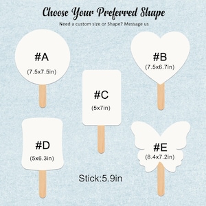 Double-Sided Waterproof Wedding Program Fan, Custom Photo Fan Favor, Black & White Minimalist Design image 12