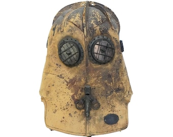Vajen Bader Fireman's Helmet with Original Tank Signed Museum Firefighting Collectible Rare 1890's