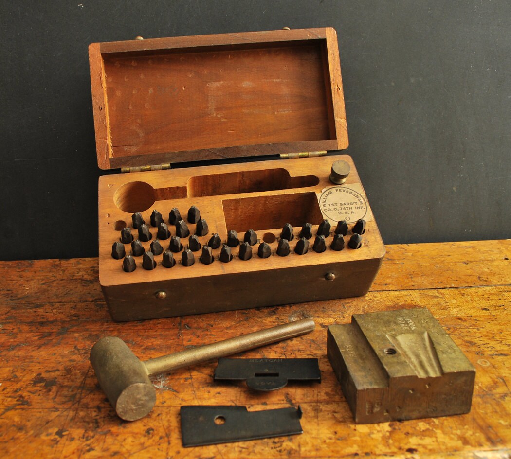 WWI Dog Tag Metal Stamping Kit Etsy Australia