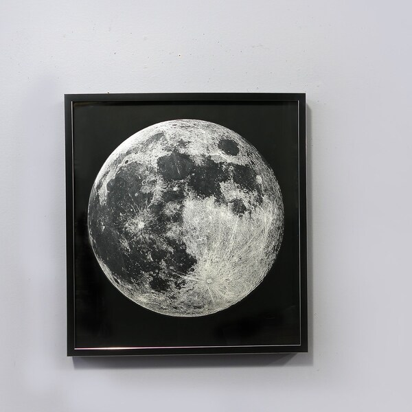 Moon Print  Signed Moon Rise serigraph and silkscreen with frame