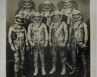 Mercury 7 Astronauts Vintage Photo C.1959