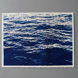 Water Cyanotype on Heavy Watercolor Paper High Quality Hand Made Artwork