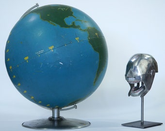 1940's Nystrom Large Aviator Metal Globe