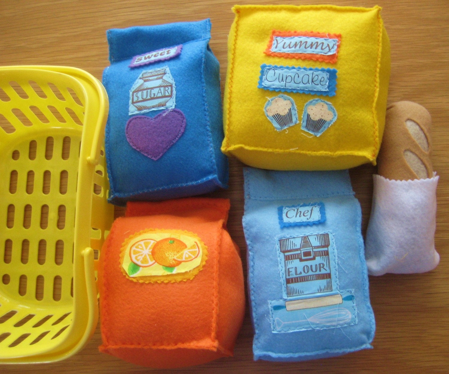 Felt Food Play Kitchen 25 piece set Eco Friendly Grocery Etsy