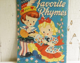 子供向け絵本 1940年ナンバーライムズリネンブック：ヴィンテージの子供向け絵本