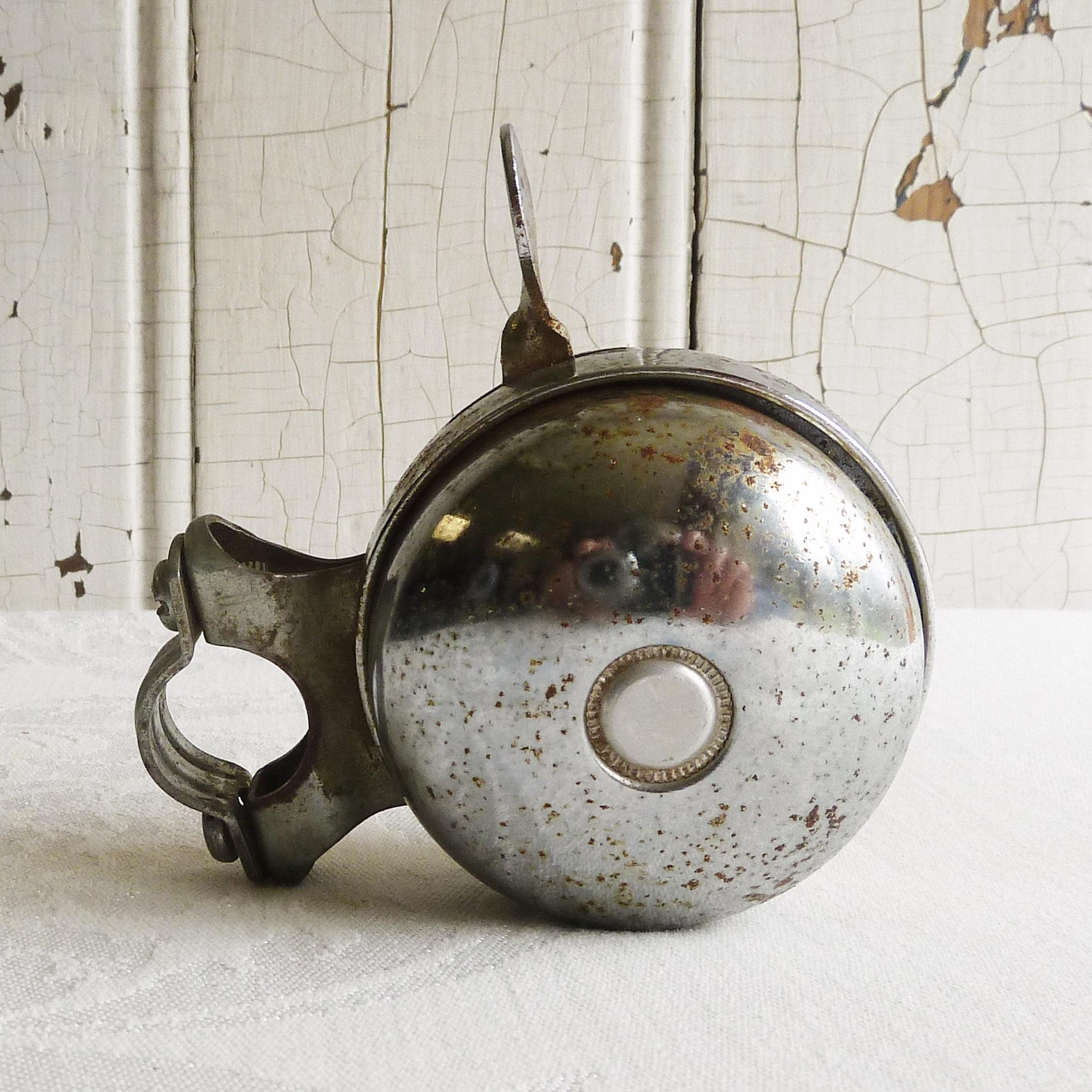 Dome Antique Bike Bell Traditional Retro Vintage Brass Flick Ring