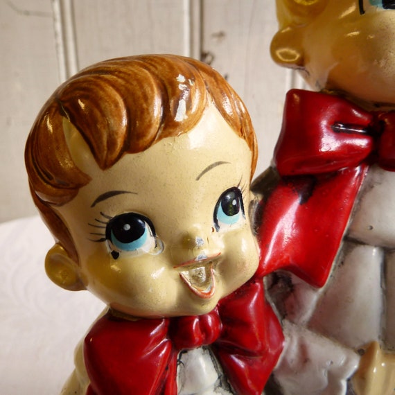 Mid-century Josef Originals Choir Boys Music Box - O Come All Ye