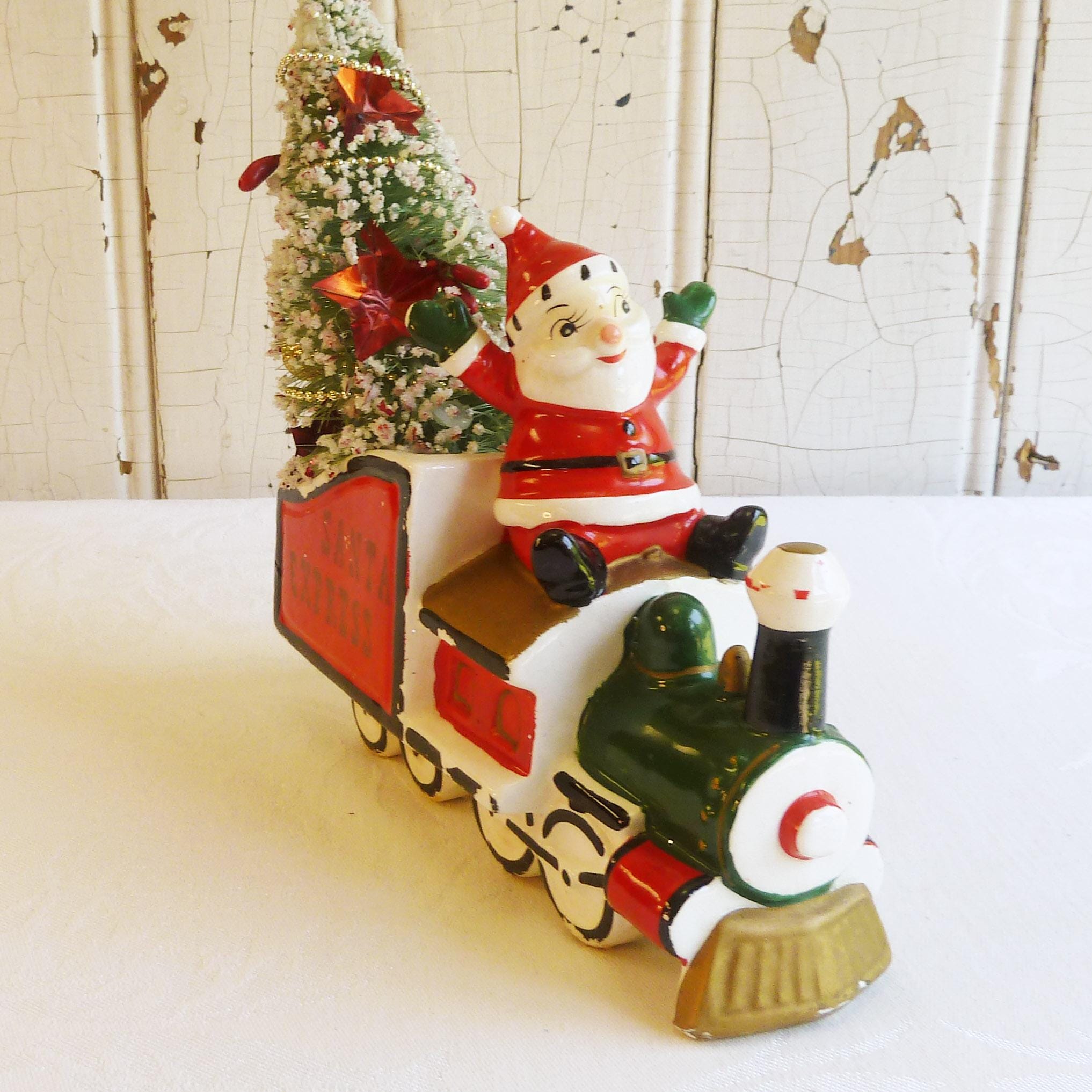 1960s Holt Howard Santa Express Planter - Santa Claus & Train