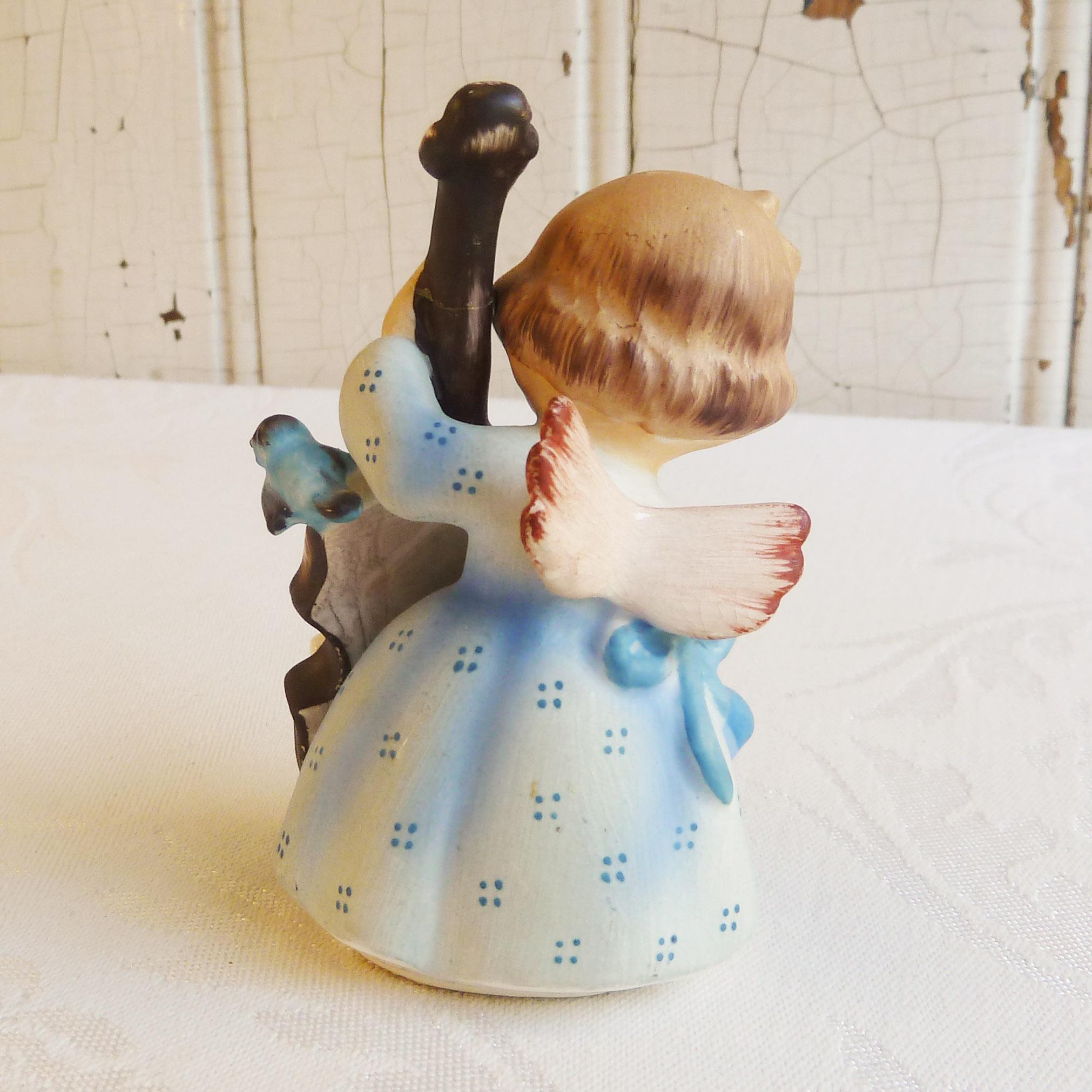 1960s Lefton Angel Figurine Playing a Bass or Cello, With a