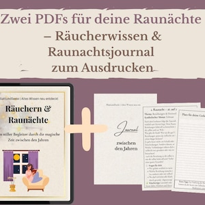 Raunächte PDF | Journal & Info-PDF Incense Burning | Reflection Questions, Mindfulness, Incense Herbs for the New Year | Printable | 13 Wishes Ritual