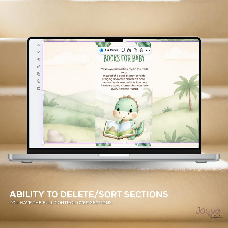 Dinosaur Baby Shower Invitation website with RSVP Tracker | A little Dino Baby Shower Invite | Digital Baby Shower Baby Boy Hatching soon image 8