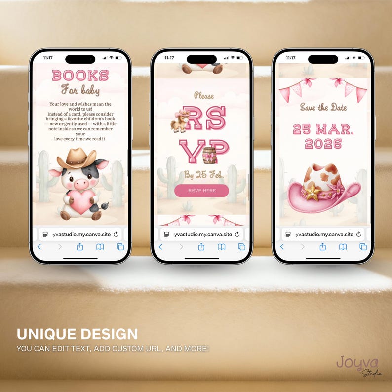 Cowgirl baby shower Invitation website + RSVP | Cowgirl Western Baby Shower Invite | Wild west girl Baby Shower | Diaper raffle Gift Registr image 6