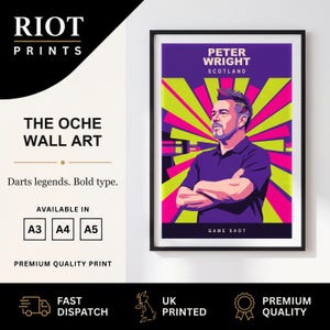 Game Shot | Darts Legend Portrait Print | The Oche Sports Wall Art
