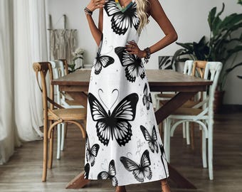 Women's V-Neck Long Dress