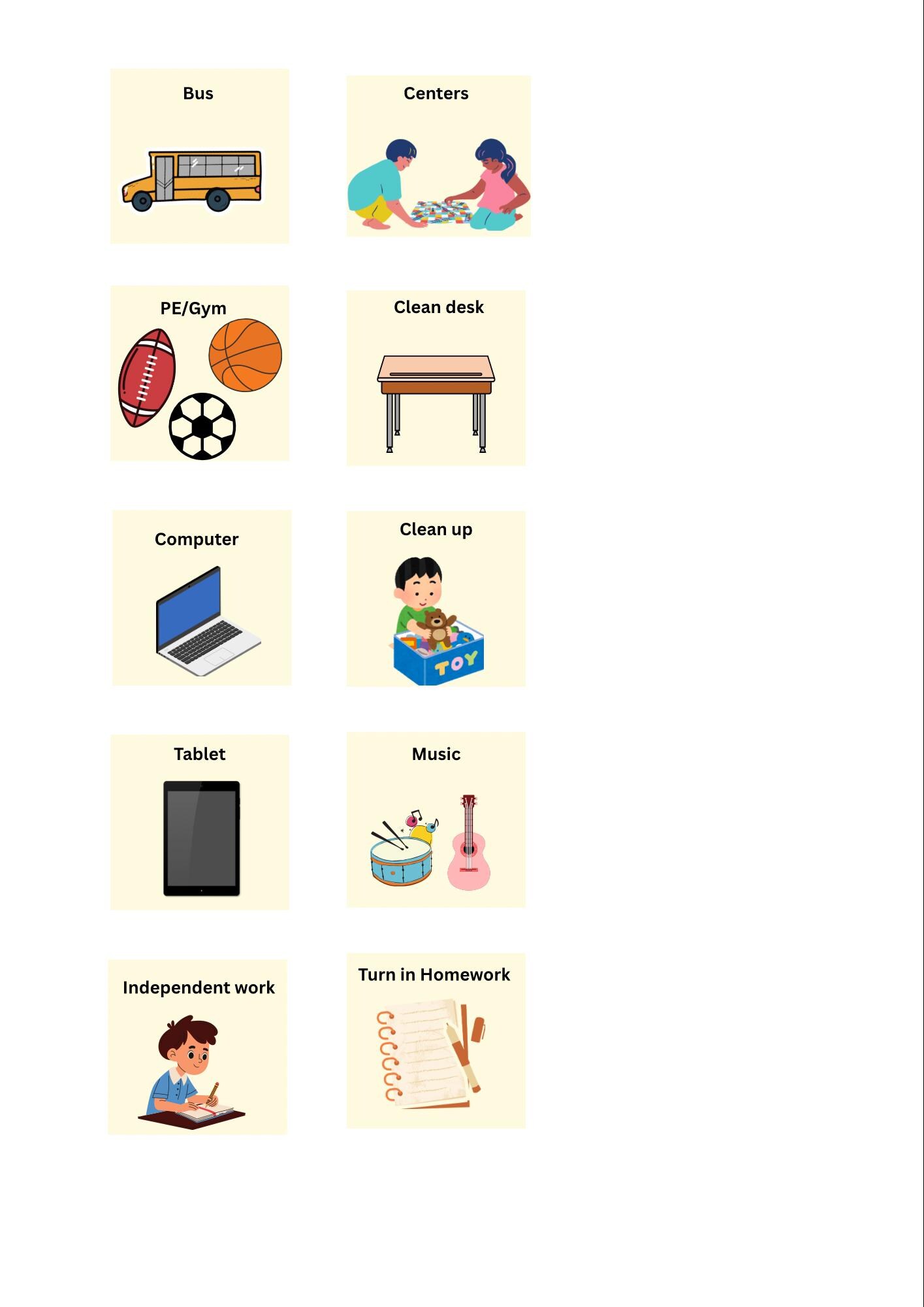My School Routine Visual Schedule - Etsy