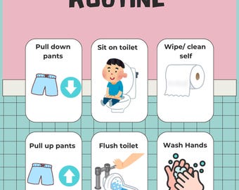 My Bathroom Routine Visual Schedule