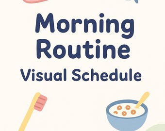 Morning Routine Visual Icons | Printable Routine Chart for Kids | Autism & Special Education Tool