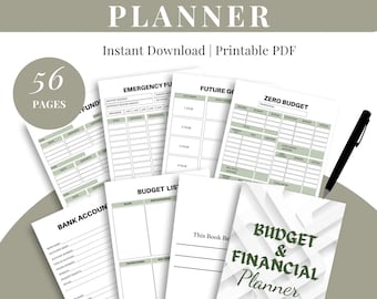 Budget Planner BUNDLE, Printable Personal Finance Binder Financial Monthly Weekly Budget Planner Bill Expense Debt Savings Spending Tracker