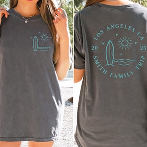 Personalized Family Beach Trip Shirt Comfort Colors, Matching Group Vacation Tee, Summer Beach Family Reunion Shirt, Personalized Trip Tee