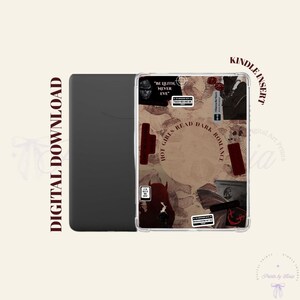 Dark Romance Red Theme ~ | Kindle Printable | Clear Case Insert | Kindle Stickers | Digital Download