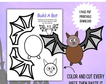 Build A Bat Halloween Activity