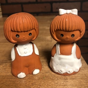 Holt Howard Boy Girl Salt and Pepper Shakers S&P Vintage Couple Man Woman