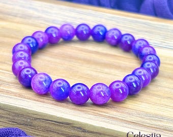 Sugilite Beaded Bracelet | Natural Gemstone Crystal Stacking Jewellery