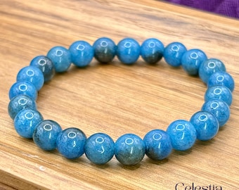 Bracciale in apatite / Gioielli impilabili con pietre preziose naturali