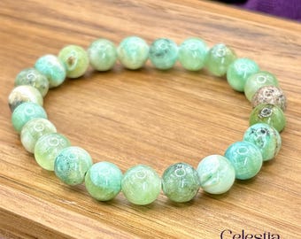 Ajoite Phoenix Stone Bracelet | Natural Gemstone Crystal Stacking Jewellery
