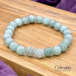 Burmese Jade Beaded Bracelet | Natural Stone Crystal Stacking Jewellery